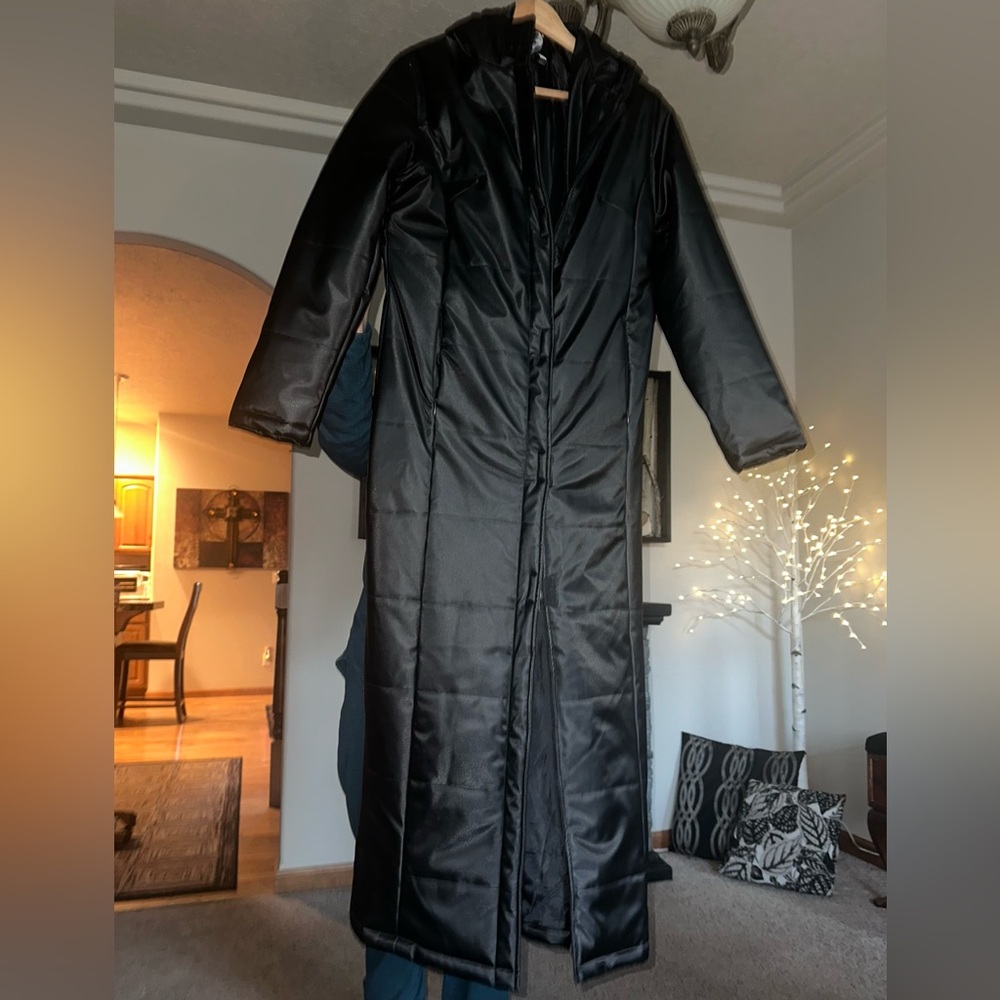 Ashley By 26 International Black Polyurethane Coat